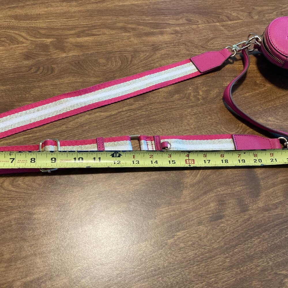 Ann Klein Crossbody/Shoulder Vibrant Pink Bag with Matching Coin Purse - Picture 5 of 12